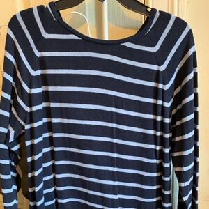 ❤️❤️Kim Rogers Long Sleeve Blue Striped Long sweater